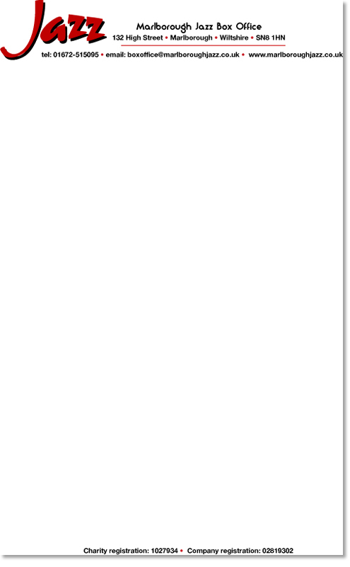 marlborough jazz festival letterhead